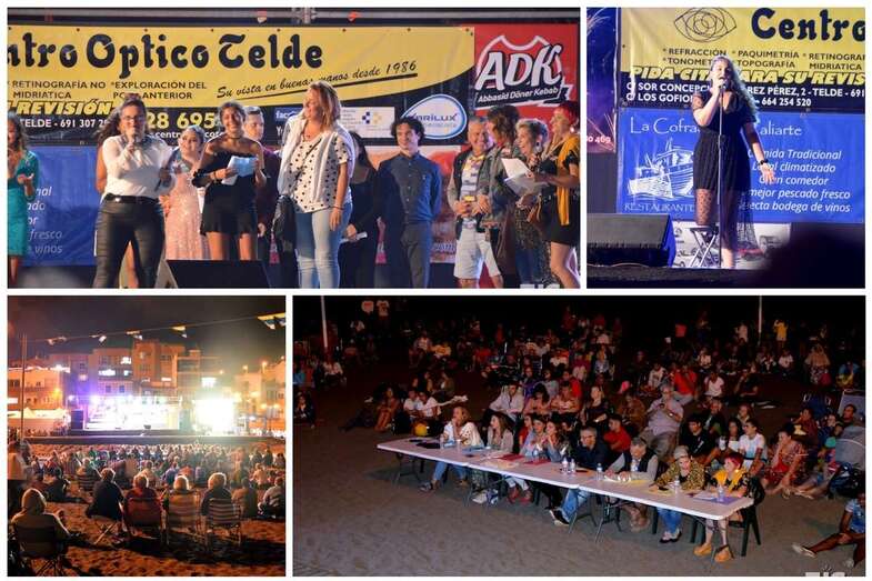 Diferentes momentos del festival de anoche en Melenara (Foto Francisco Javier Santana)